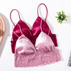 Women Bra Wirefree Brassiere Deep V Bralette Backless Sexy Bra Top Sexy Lingerie Underwear Female Intimates