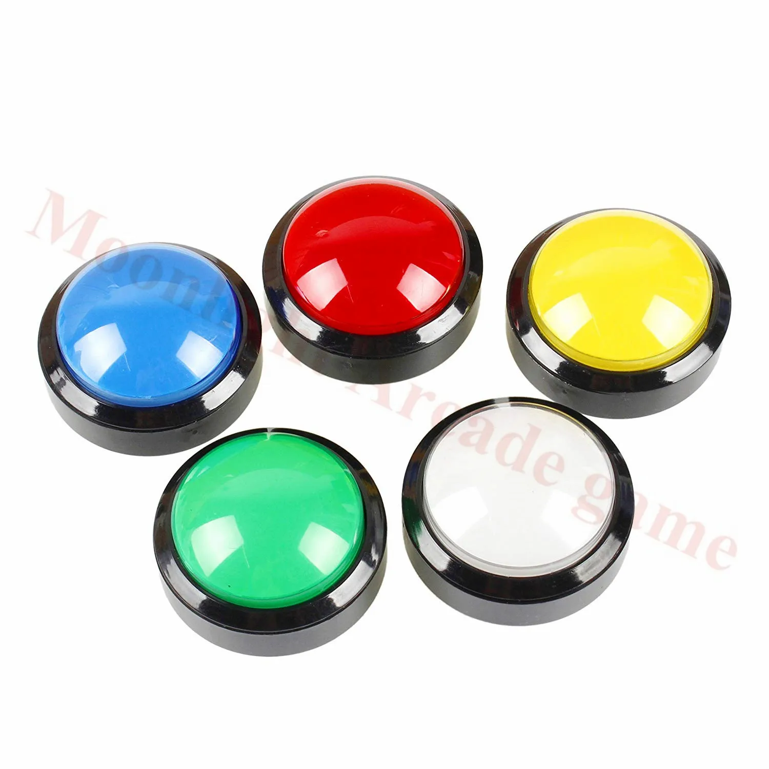 5PCS/Lot 60mm Round dome Momentary Push Button switch 12V Self-reset LED Illuminated with Microswitch for Arcade Game Machine