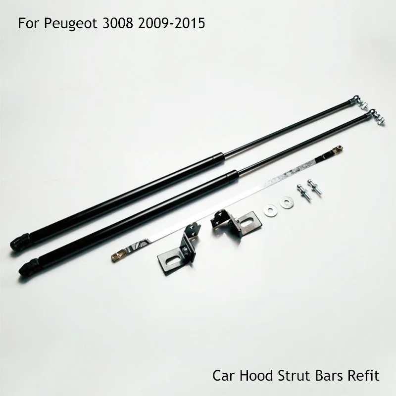 For Peugeot 3008 2009-2015 Car-styling Refit Bonnet Hood Gas Shock Lift Strut Bars  Accessories