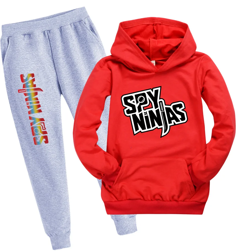Spring Autumn SPY NINJA Baby Boys Girls Clothes Children Cartoon Sports Sets Toddler Clothing Kids T-Shirt+Pants Tracksuits Suit image 4