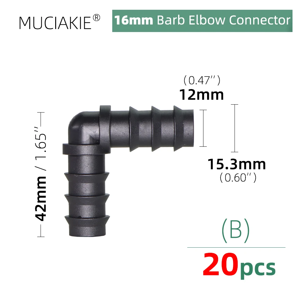 16 20 25Mm Buiswaterconnectoren Gelijke Koppeling Adapter Elleboog Tee-End Plug Druppelirrigatie Prikkeldraad Fittingen 1/2 3/4''