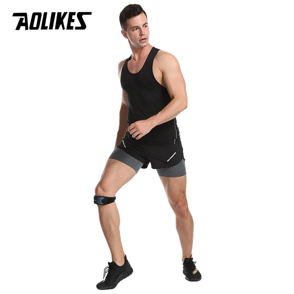 AOLIKES 1PCS Adjustable Patella Brace Strap Kneepads Knee Support Pad Protective Sports Gear Basketball Volleyball Protector