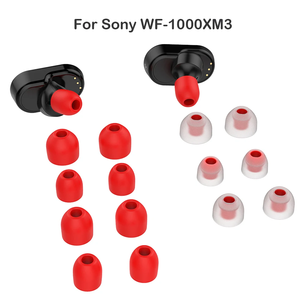 Comfortable Earplug Ear Tips Pads Set Silicone In-Ear Earphone Earbuds Covers Cap for Sony WF-1000XM4 WF-1000XM3