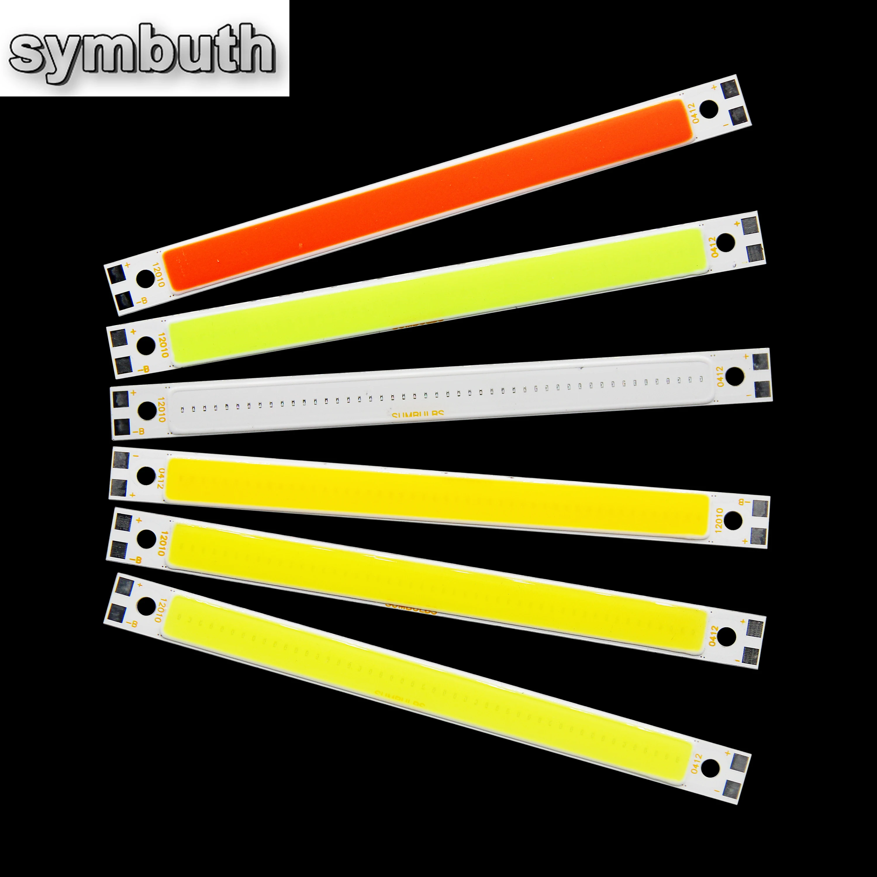 Imagem -03 - Chip Led Cob para Lâmpada Faça Você Mesmo Cob Light Source Strip Barra de Lâmpada de Iluminação Entrada dc 12v 10 w 120x10 mm 10 Pcs