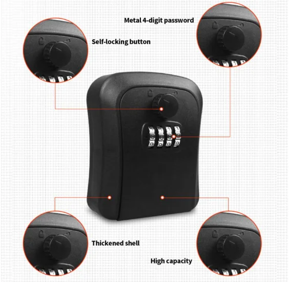 Neue Smart Code Passwort Key Lock-Box Lagerung Schlüssel Wand Schlüssel Safe Wasserdichte Outdoor Keybox 4 Ziffern Passwörter