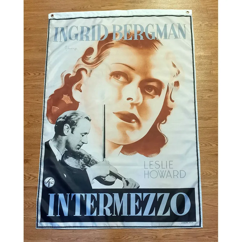 Póster de bandera de Intermezzo, decoración navideña para el hogar, interior y exterior, tamaño de 3x5 pies (90x150cm), H50