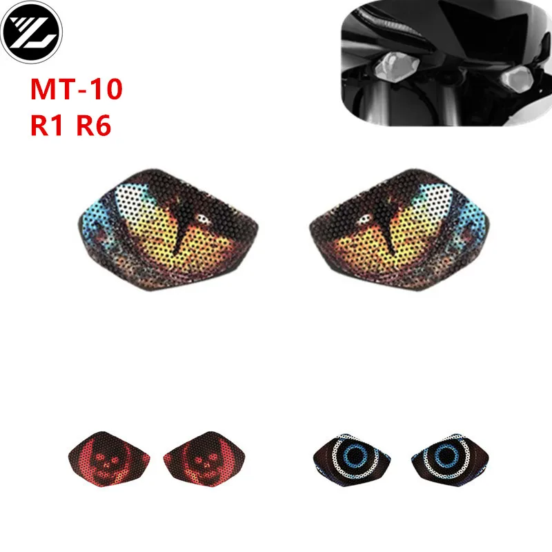 For YAMAHA YZF-R1 YZF-R6 MT-10 r1 r6 R1 Motorcycle accessories headlight protection sticker headlights eye body sticker