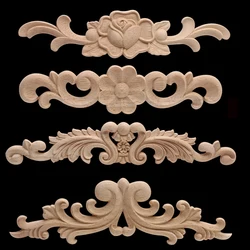 European Decal Door Heart Flower Spot Wholesale and Retail Wood Furniture Wood Carving Decorative Accessories Wood Decal Carved
