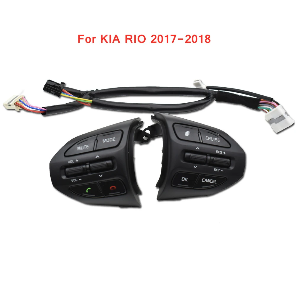 New Steering Wheel Button Cruise Control Volume Switch With Red Line For KIA K2 RIO 2017 2018 2019 RIO 4 X LINE