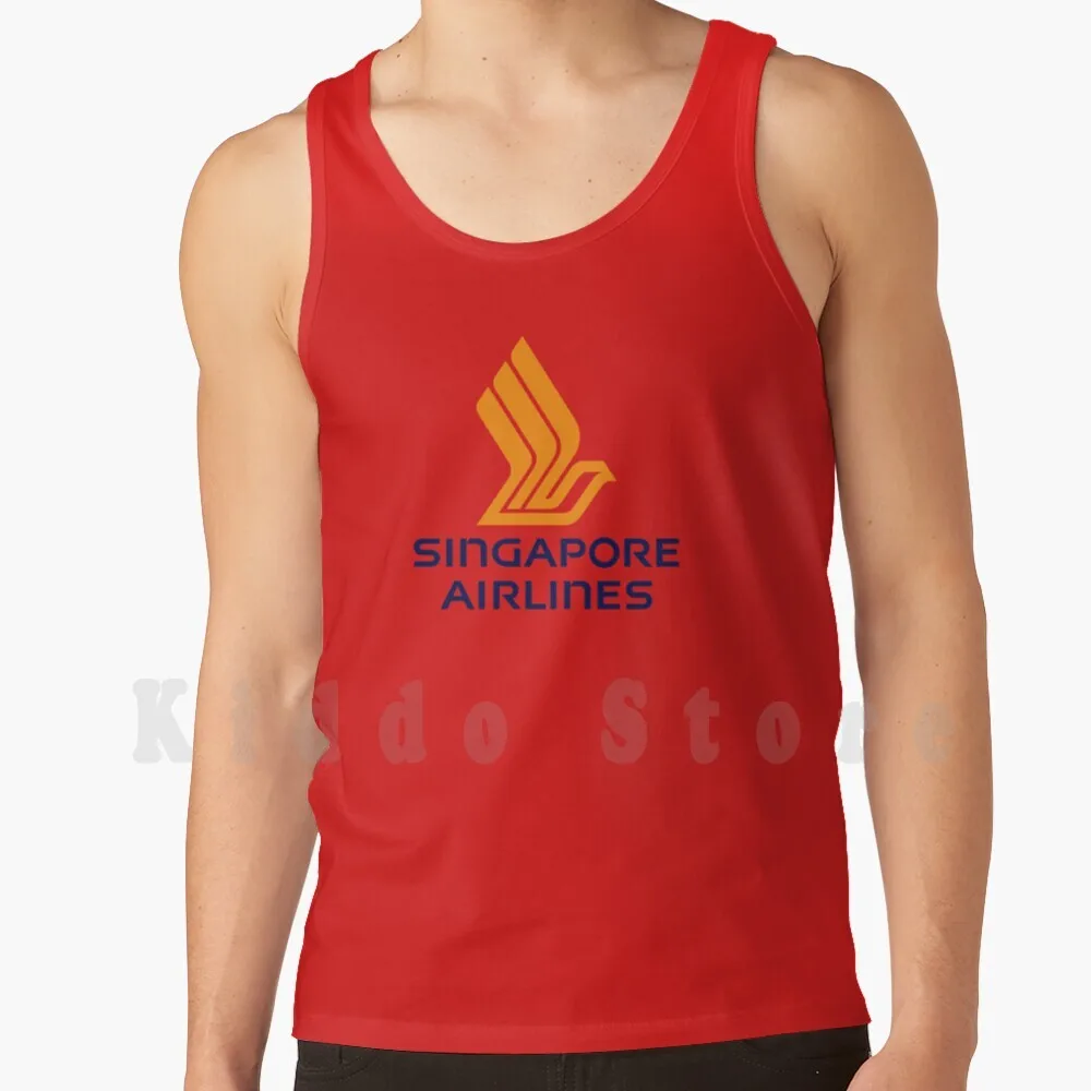 Singapore Tank Tops Vest 100% Cotton Boeing Airplain Airplane 737 787 747 777 A380 A320 Logo Boeing Logo Airbus