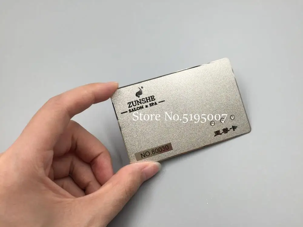 Printing credit card diamond business card custom metal VIP card