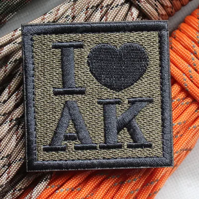 ak47 AK 47 Kalashnikova Krinkov Classic Patch I LOVE ak GUN WEAPON Kalashnikov Russian Tactical  SWAT patch Badge APPLIQUE