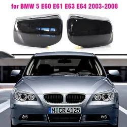 Carbon Fiber Bright black Side Rearview Mirror Cover For BMW 5 Series E60 E61 525i 528i 528xi 530i 530d