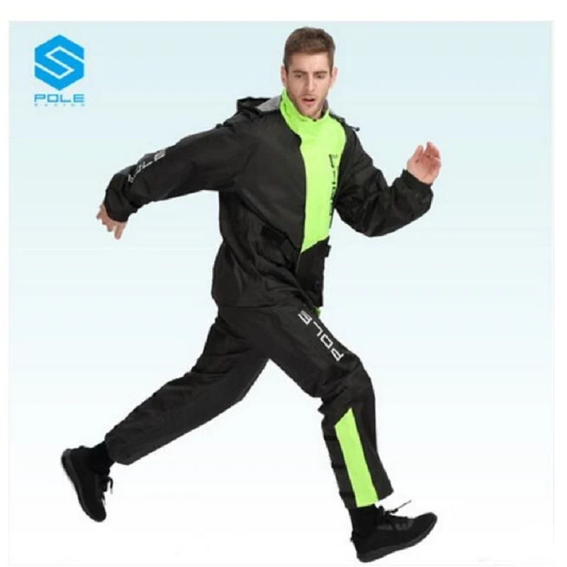 POLE high waterproof breathable electric Motorcycle Raincoat Suit motocross rainproof motobike Slicker Scooter rainwear