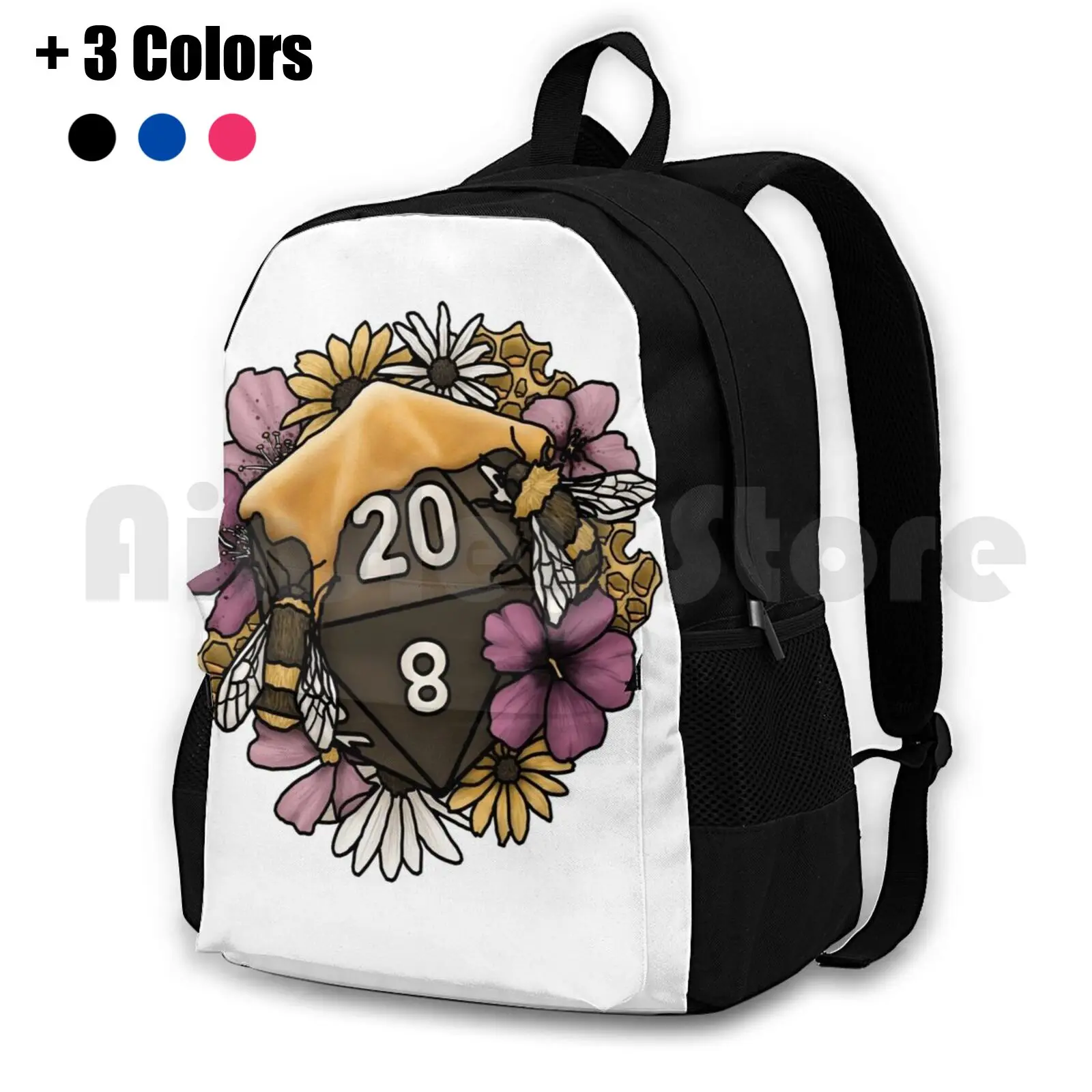 Honeycomb D20 Tabletop Rpg Gaming Dice Outdoor Hiking Backpack Riding Climbing Sports Bag D20 D D Dnd And Tabletop Gaming Dice