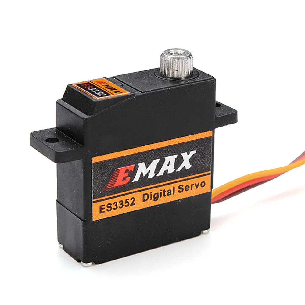 4 ชิ้น/ล็อต Emax ES3301 ES3351 ES3302 ES3352 9 มม.4.8 V-6 V Analog/ดิจิตอล Servo เกียร์โลหะสําหรับ RC Glider Rc เครื่องบิน Rc Drone