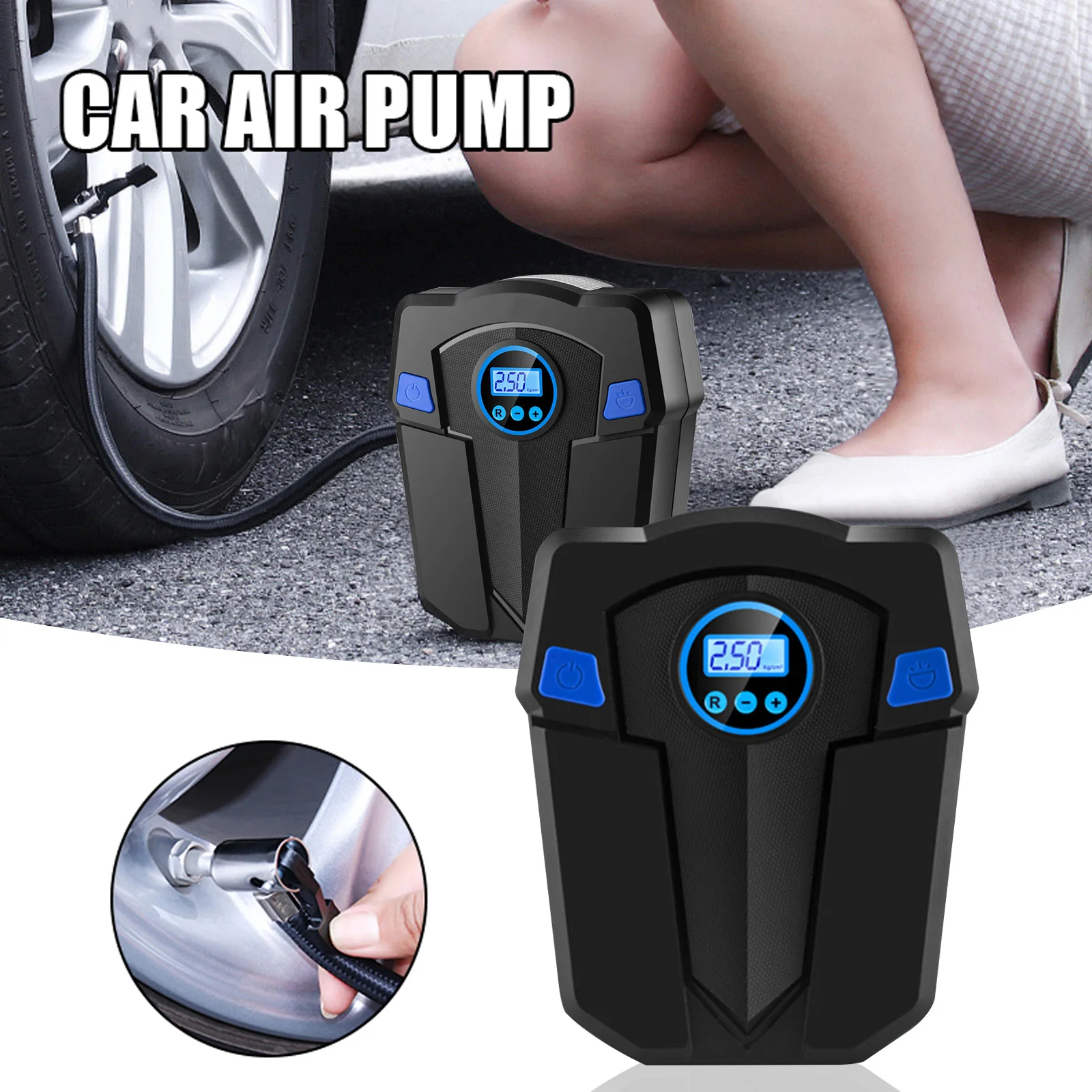 

Digital Tire Inflator Car Air Compressor Pump 150 PSI DC 12 Volt for Car Motorcycles Bicycles Compresor Portable Compressor Pump