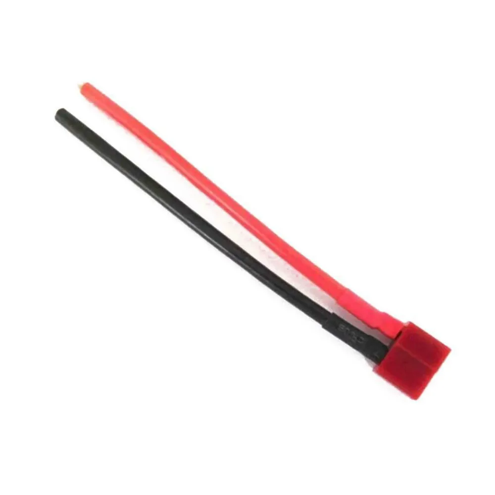 T-Stecker männlich weiblich Verbindungskabel mit 10 cm 14 AWG Silikondraht für DIY RC Modellbatterie – Detail 2