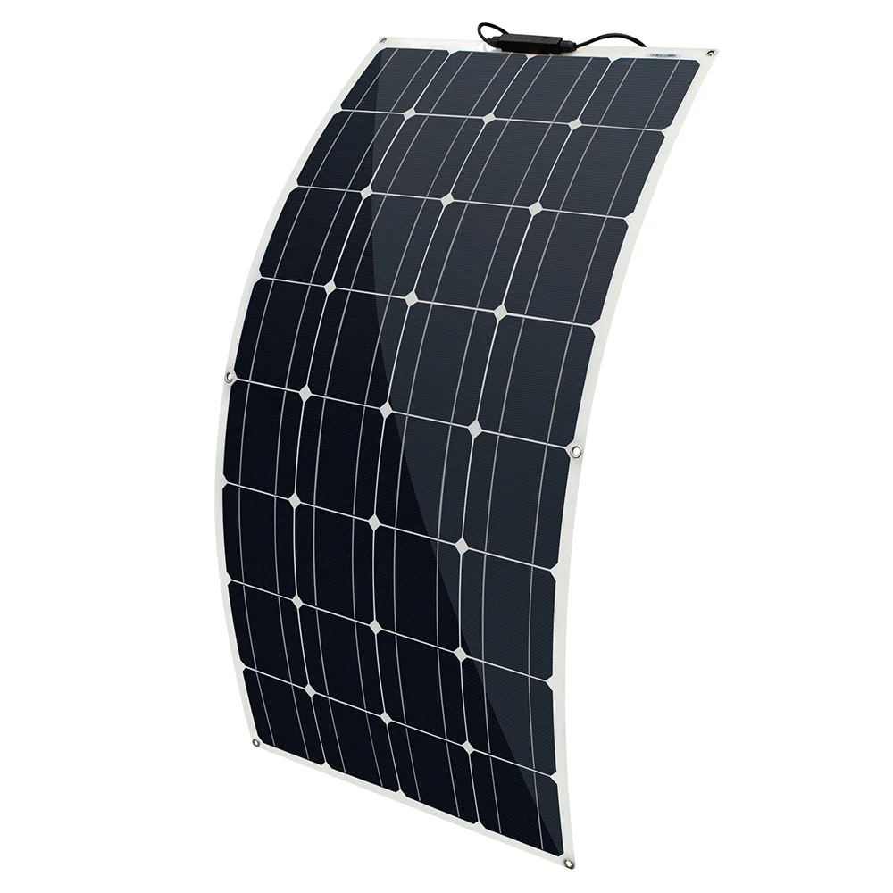 Schwarz panel solar 100w 200w 300w 400w PET monokristalline solarzellen tragbare 12v flexible solar panel etfe für RV, batterie