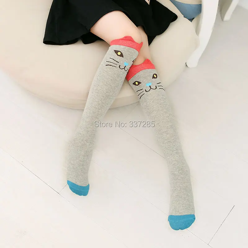 Kinder-Wärmesocken, Kurze Niedliche Cartoon-Socken für Mädchen, Kniehohe Socken für Kleinkinder, Baumwoll-Babysocken mit Tiermotiven, Überkniestrümpfe für Mädchen – Detail 15