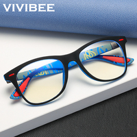 VIVIBEE Classic Blue Light Blocking Glasses Men Square Matte Black Women Anti Ray Lens Unisex Gaming Eyewear 2025 New Product
