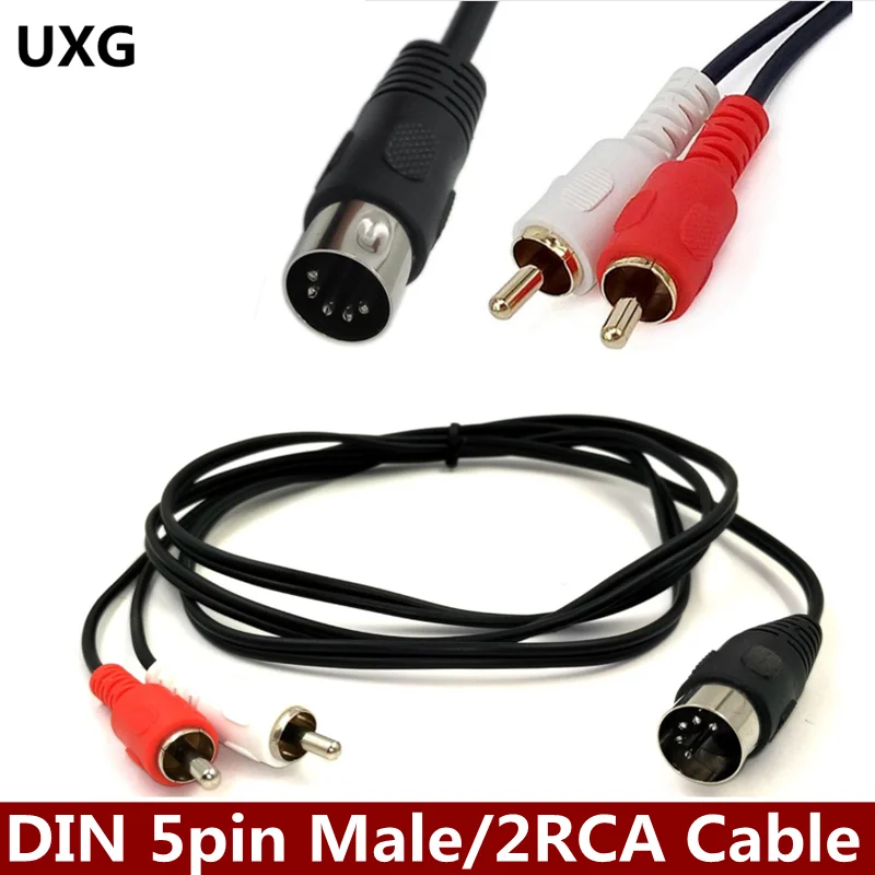 0,5 M/1,5 M 5 Pin Din Stecker Auf 2 RCA Stecker Audio Video Adapter Kabel Draht Kabel Anschluss für DVD-Player
