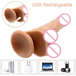 Electric Remote Telescopic Big Penis Vibrator Super Realistic Dildo 360° Rotation Clit G Spot Massage Sex Toy Machines for Women