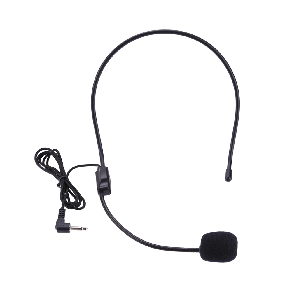 Portable Headset Microphone Wired 3.5mm Jack Condenser with Mic For Loudspeaker For Tour Guide Teaching Lecture Microphone