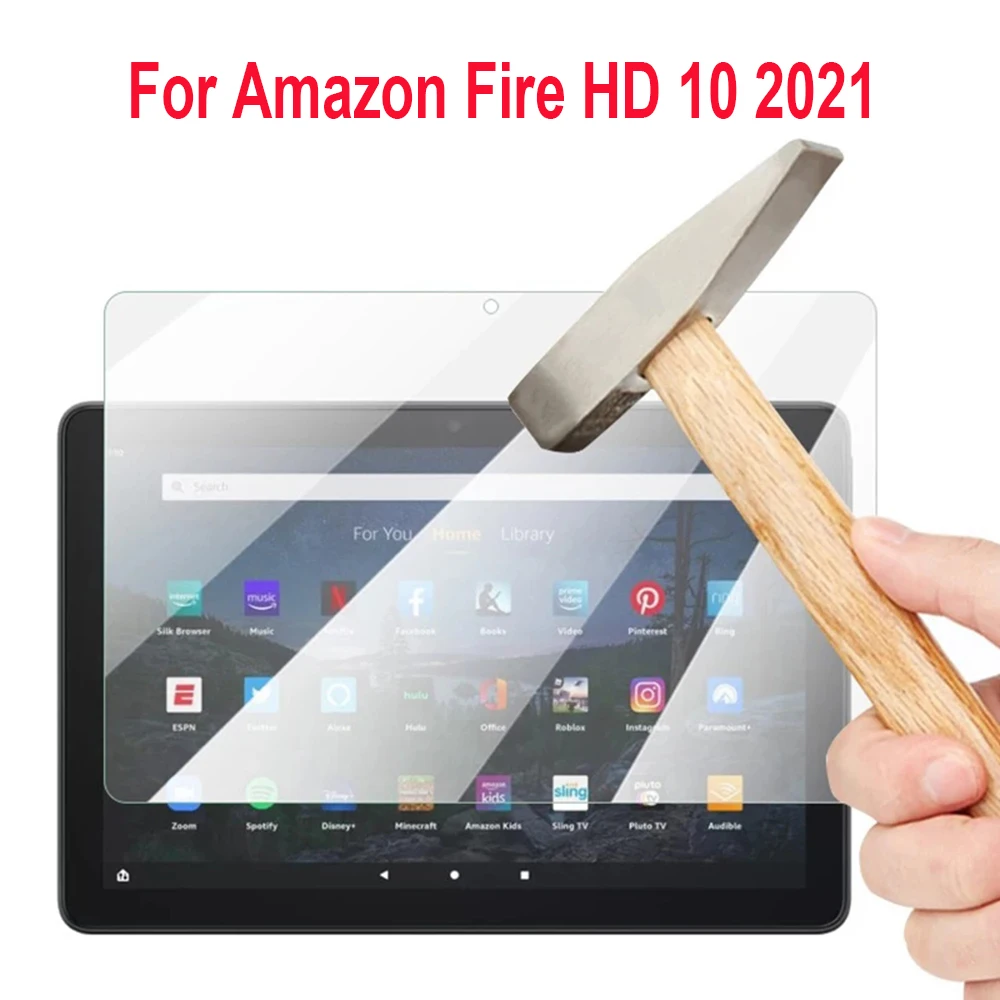 

9H Tempered Glass Screen Protector For Amazon Fire HD 10 2021 10.1 inch Protective Clear Film for Kindle Fire HD 10