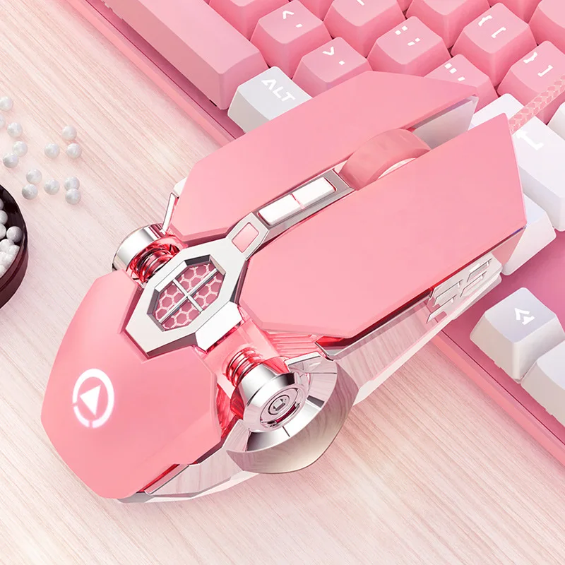 Pink Wire Gaming Mouse Games MICE Ergonomic 7 Keys Backlit For HP DELL Laptop Computer Notebook PC Gamer Mice Girl Woman Mouse