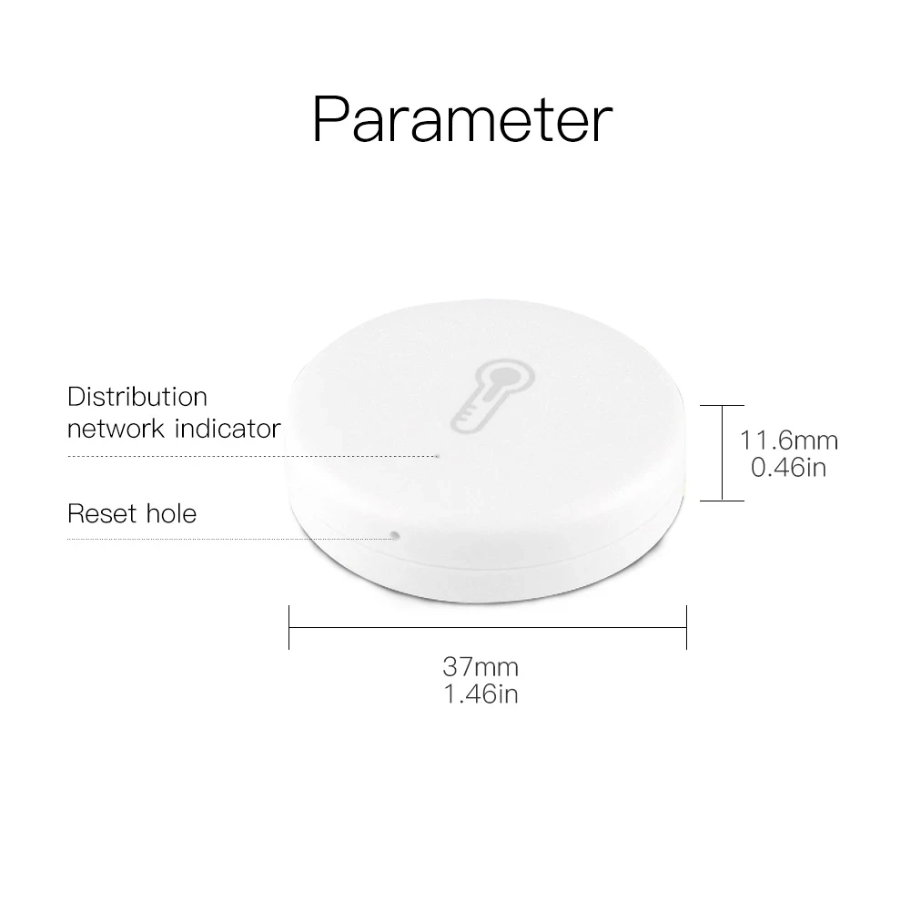 Tuya Zigbee Temperature And Humidity Sensor Smart Home Thermometer Hygrometer Works With Alexa Google Assistant and Zigbee Hub