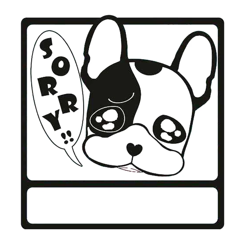 16*15.2cm Sorry dog Sticker Decals Funny Car Window Bumper Novelty JDM Drift Vinyl Decal Sticker