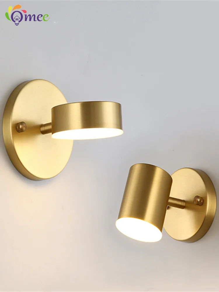 Nordic Led Wall Lamp Bathroom Lamps Mirror Golden Stair Wall Night Light For Bedroom Bedside sconce Interior Small Wall Lights