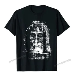 Shroud Of Turin Jesus Christ Face T-Shirt Camisas Men Casual T Shirts Tees For Men Funny Cotton Custom Tshirts