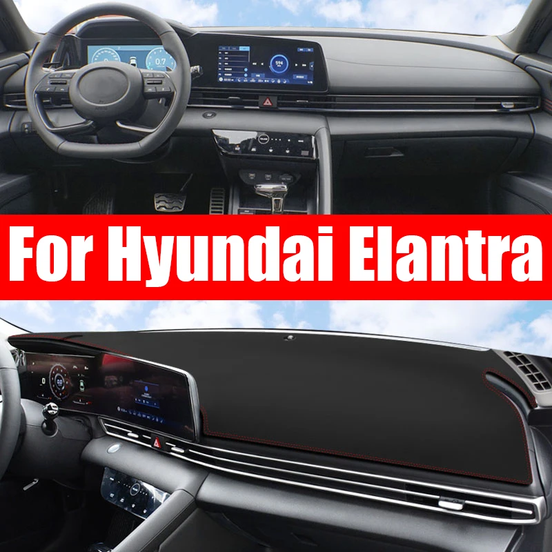Dashboard Cover Avoid Light Pad Instrument Covers Mat Carpets For Hyundai Elantra CN7 2021 2022 2023 2024  Accessories