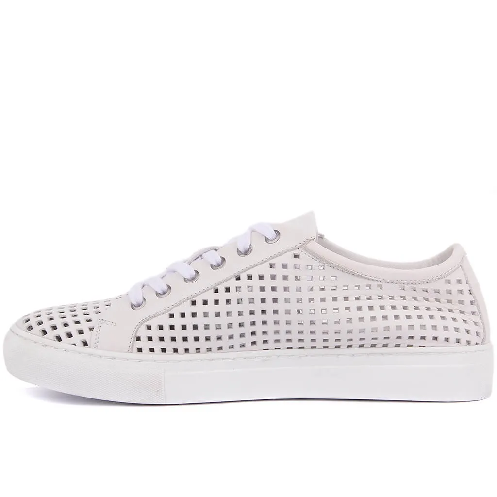 Sail-Lakers Kulit Putih Sepatu Pria