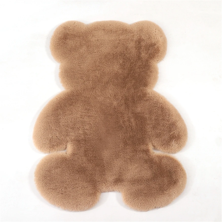 Thick & Soft Bear Rug Modern Living Room Bedroom Antislip Sat Fluffy Floor Carpets Decor Rugs White Brown Children Doormat