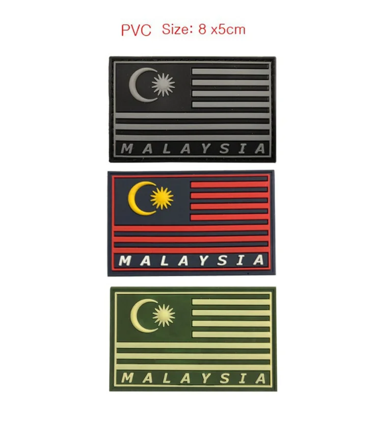 Malaysian flag Patch Embroidery Norwegian National Flag Skull Patch Suitable For DIY Striped Clothes Hook Surface