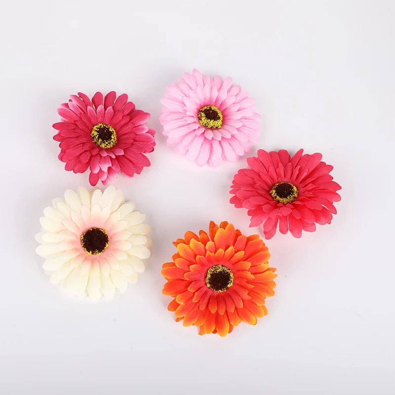 10 sztuk 10cm sztuczne Gerbera Scrapbooking ozdoby świąteczne do akcesoria domowe ślubne dekoracje kwiatowe ściany sztuczne