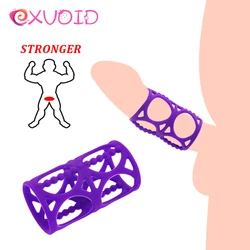 EXVOID Penis Enlarger Ring Vagina Stimulate Delay Ejaculation Cock Rings Sex Toys For Men Silicone Penis Sleeve Male Lasting