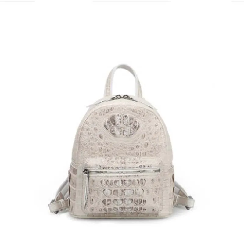 moben new  crocodile leather  backpack  female  The new  Female bag  The large capacity  backpack  Female tide women backpacks