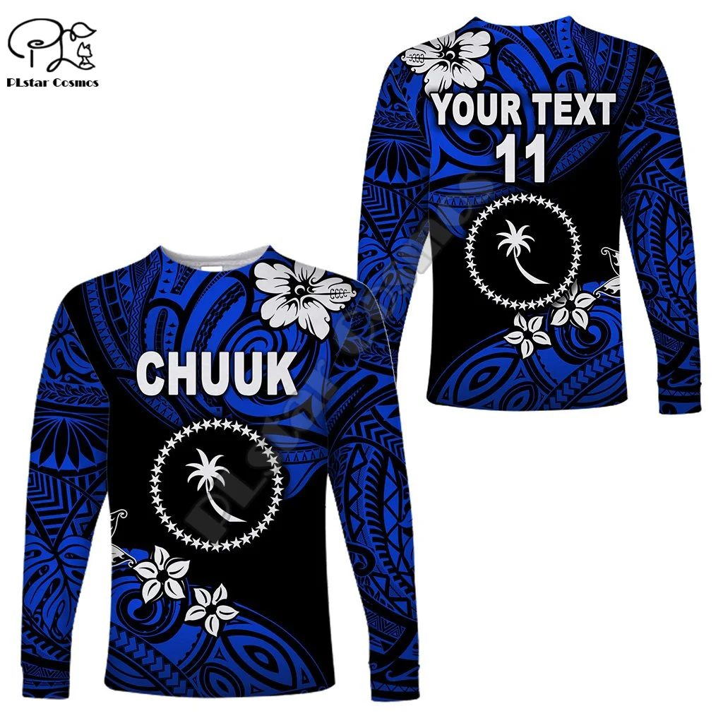 Polynesian Island Chuuk Custom Text Country Tribal Culture Retro Harajuku Tracksuit Men/Women Pullover 3DPrint Jacket Hoodies A1