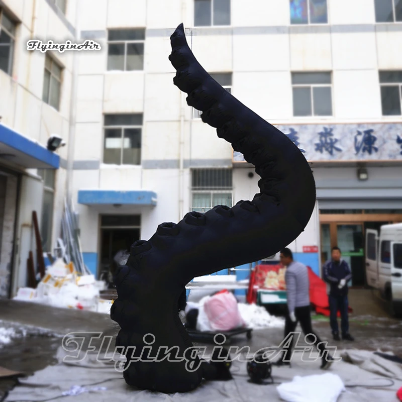 Personalized Giant Inflatable Octopus Sucker-Bearing Arm Black Deep Sea Squid Tentacle For Concert And Building Decoration