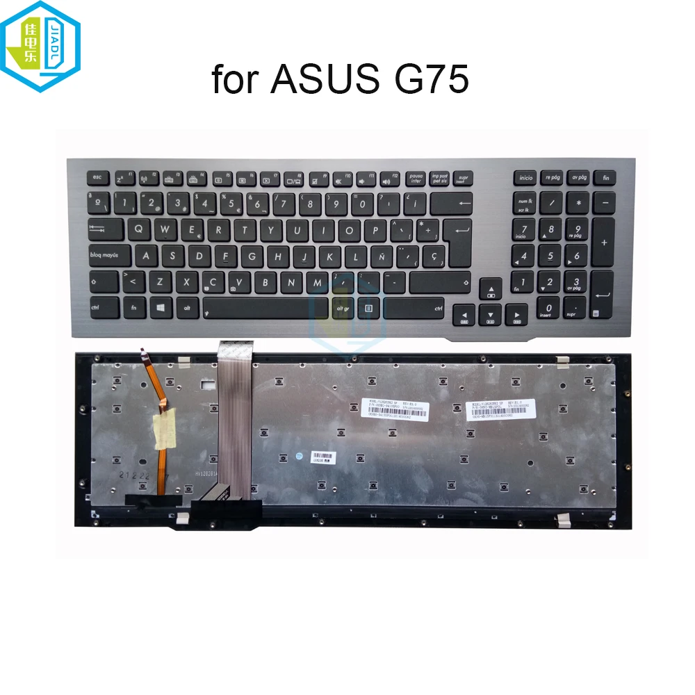 

LA/ES Latin Laptop Backlit Spanish Keyboard For ASUS ROG G75 G75V G75VX G75VW-NS72 DH72 V126262BK2 9413SP00 Replacemen Keyboards