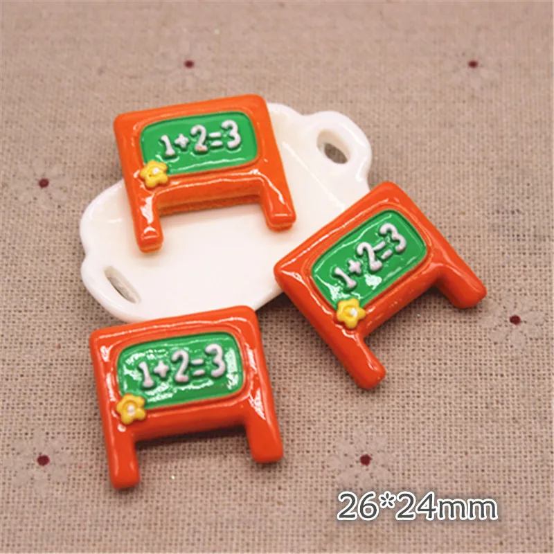 10pcs Kawaii Resin Back-to-School Stationery Miniature Figures for Home Decoration Fridge Magnets Scrapbook Accessories