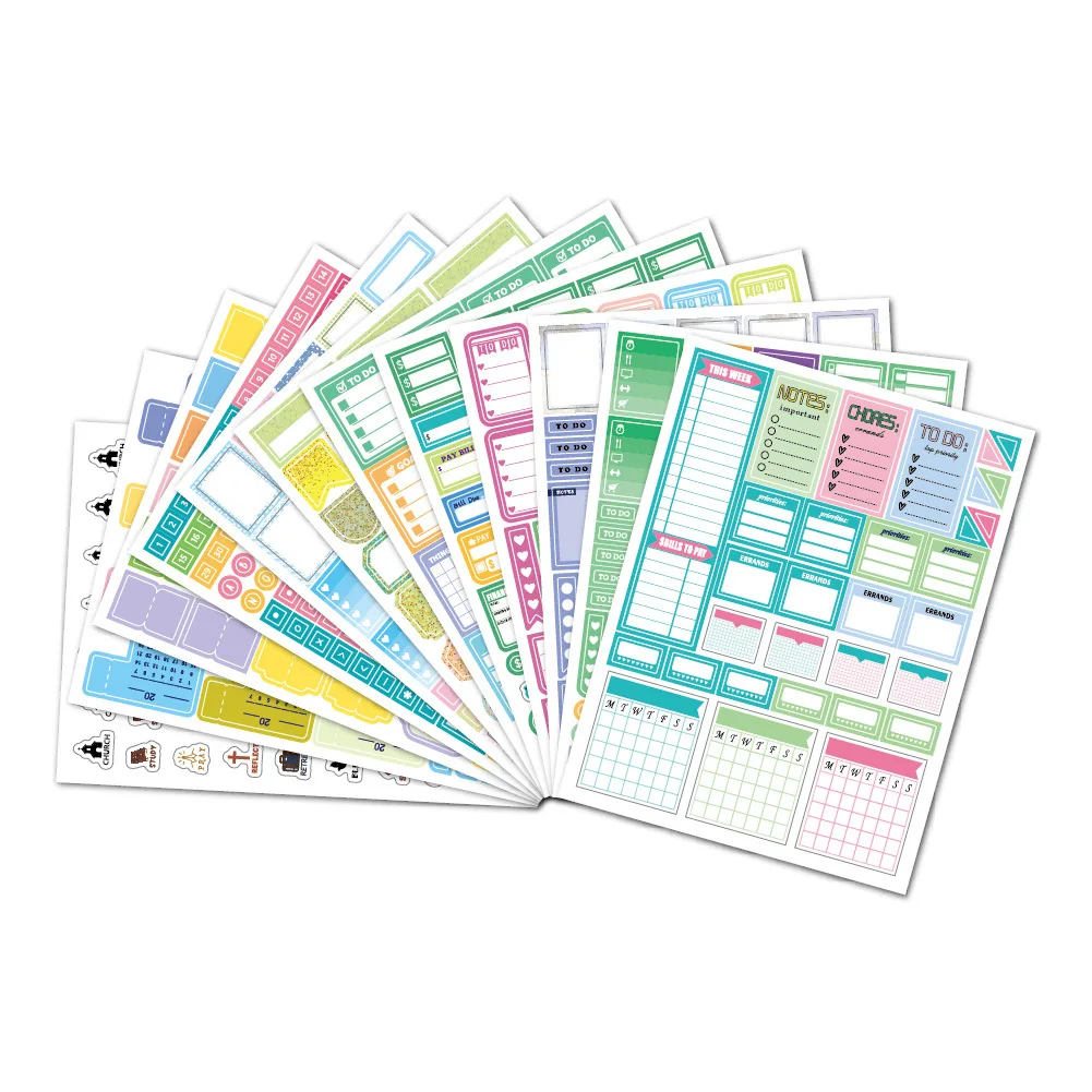 Creativity 650/730pcs Planner Stickers Set Scrapbooking Deco Alphabet Label Weekly Plan Agenda Journal Korean Stationery Sticker
