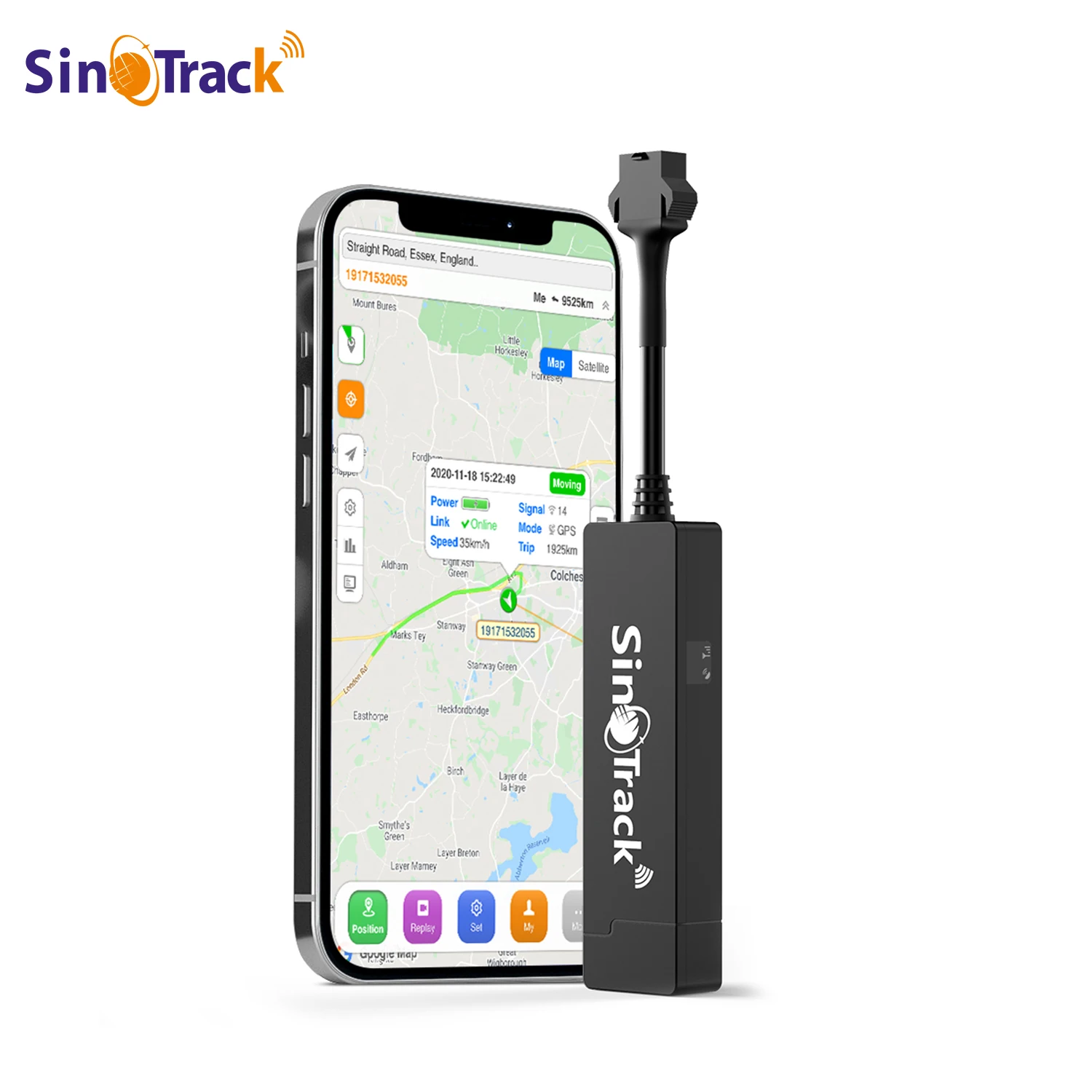 SinoTrack-rastreador GPS para vehículos, dispositivo de seguimiento GSM GPRS, localizador de Monitor, Control remoto ST-901A + para motocicleta con aplicación gratuita