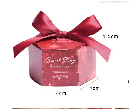 New  Candy Box red Fire bird Hexagon Favor Bag Baby Shower Gift Box Birthday Party Decorations Kids Wedding Favors and Gifts