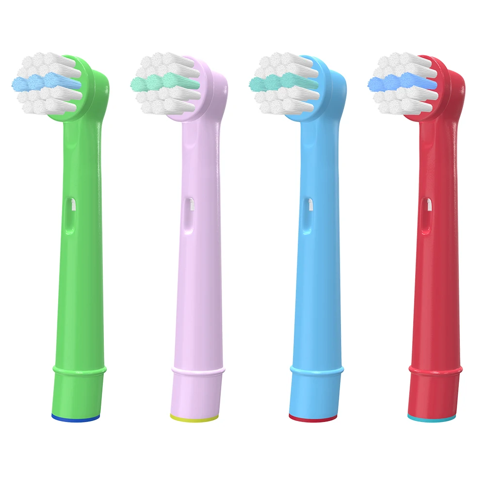 4pcs Replacement Kids Children Tooth Brush Heads For Oral B EB-10A Pro-Health Stages Electric Toothbrush Oral Care, 3D Excel