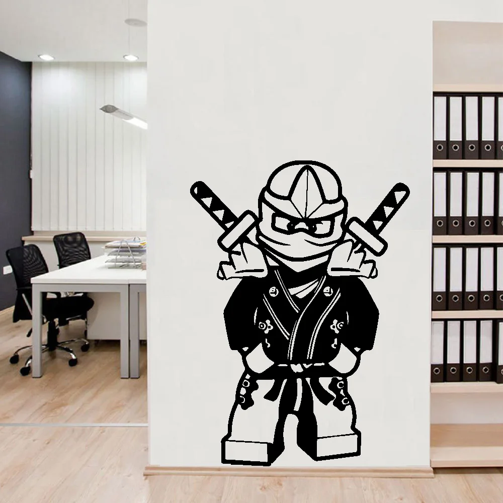 NEW Wall Stickers Ninja Decals For Kids Rooms Sticker Vinyl Wall Art Decal наклейки на стену muursticker